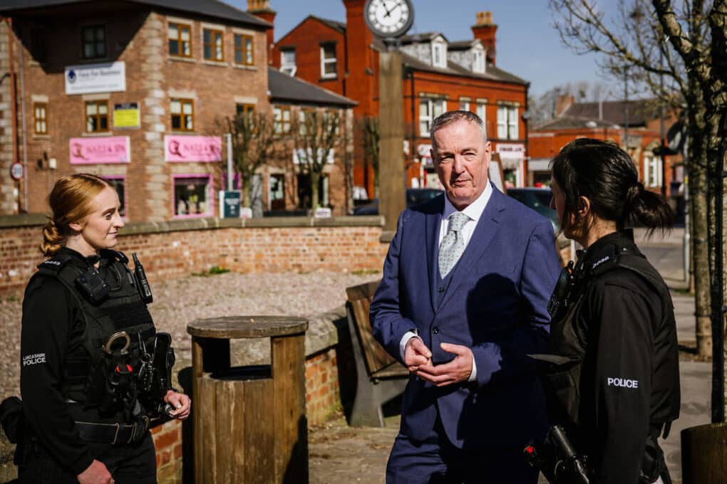 Commissioner Grunshaw in the community