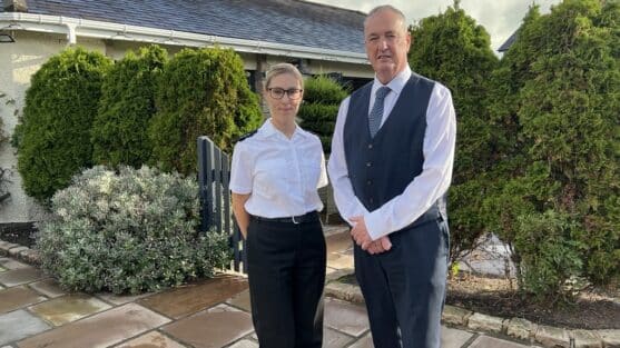 Chief Inspector Gemma Barr and Commissioner Grunshaw